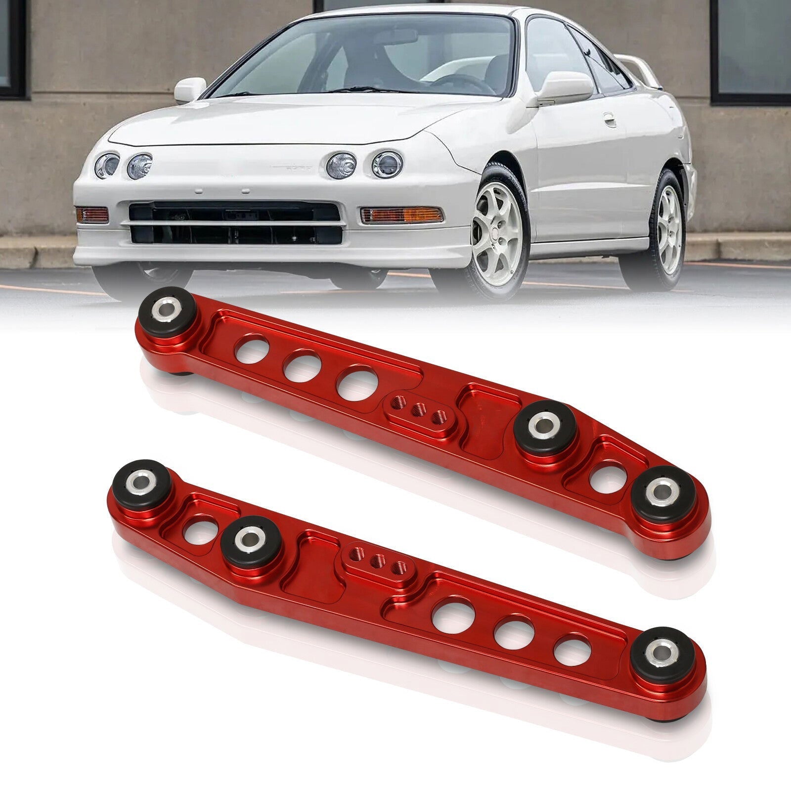 Acura Integra 1994-2001 / Honda Civic 1988-1995 / CRX 1988-1991 / Del Sol 1993-1997 Rear Lower Control Arms Red - Parts Agent