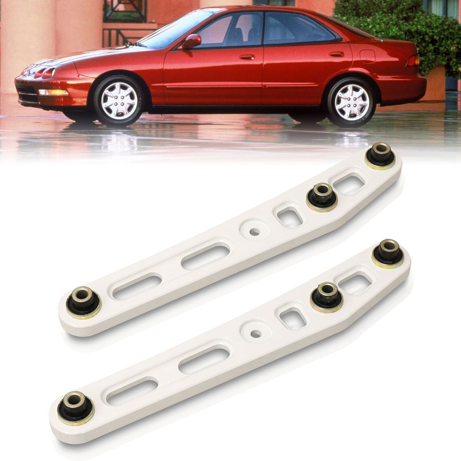 Acura Integra 1994-2001 / Honda Civic 1988-1995 / CRX 1988-1991 / Del Sol 1993-1997 Rear Lower Control Arms White - Parts Agent