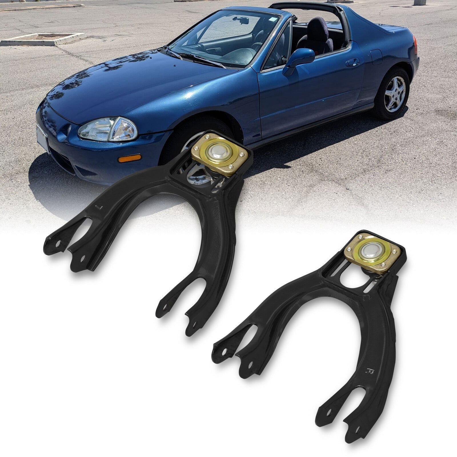 Acura Integra 1994-2001 / Honda Civic 1992-1995 / Del Sol 1993-1997 Front Upper Control Arms Camber Kit Black - Parts Agent