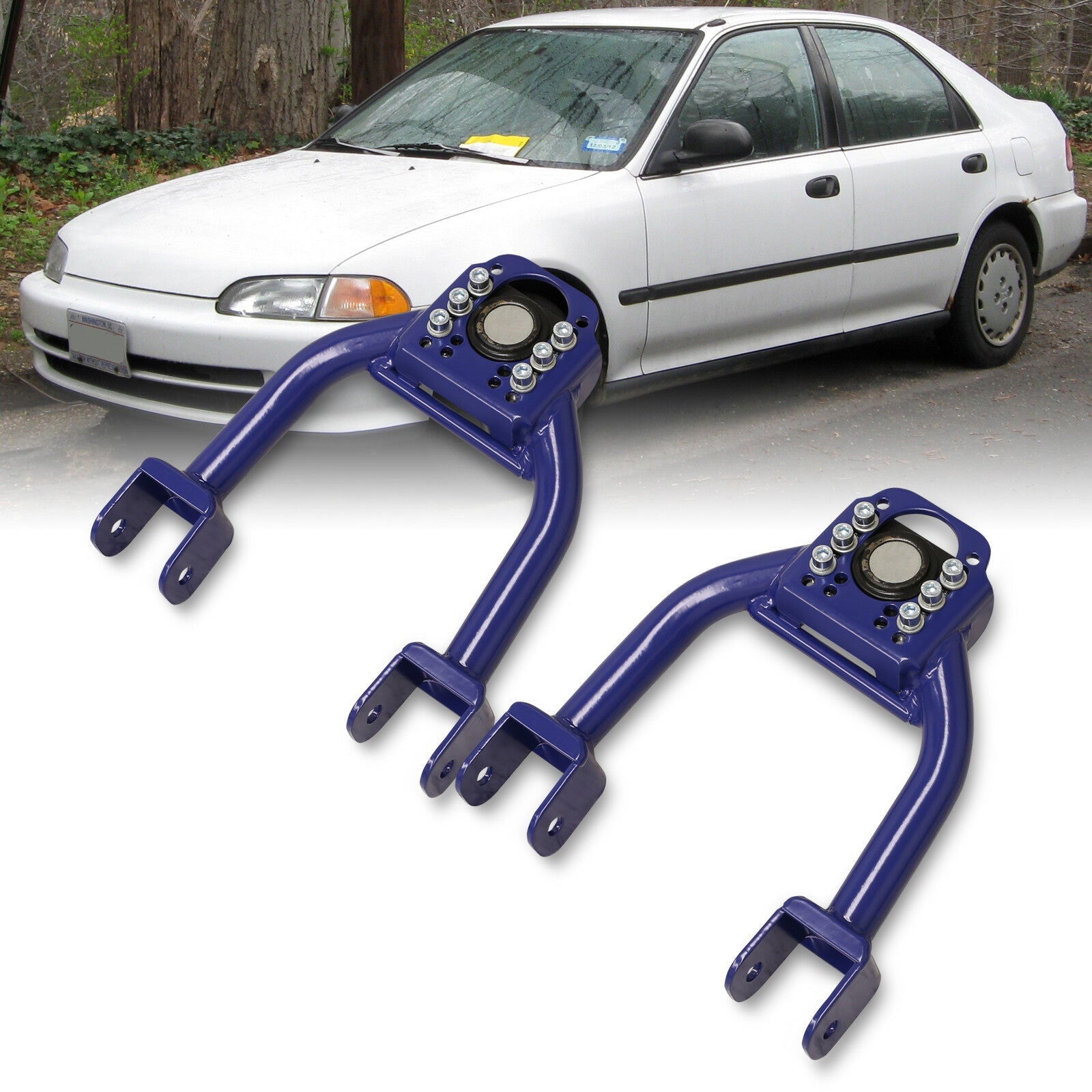 Acura Integra 1994-2001 / Honda Civic 1992-1995 / Del Sol 1993-1997 Front Upper Tubular Control Arms Camber Kit Blue - Parts Agent