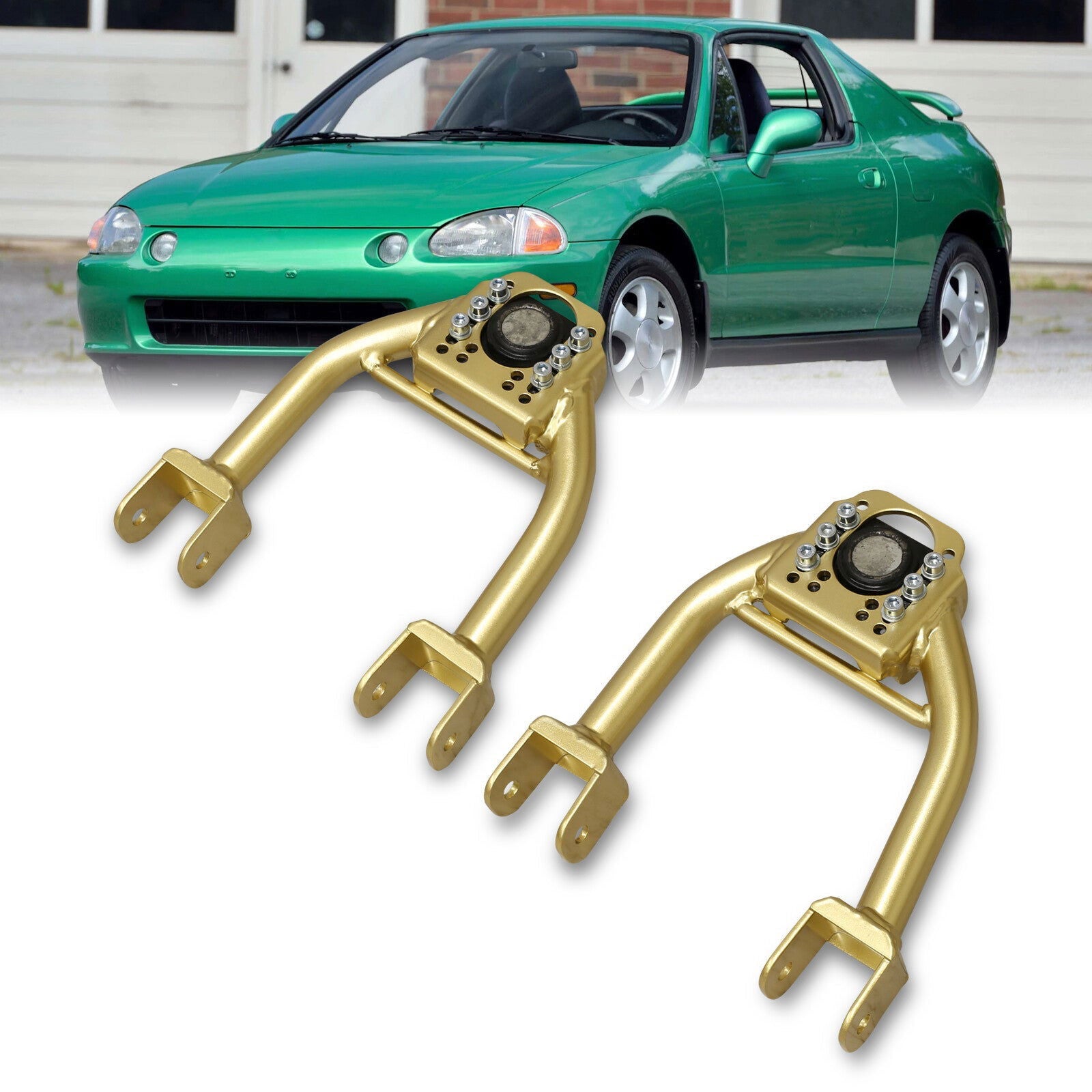 Acura Integra 1994-2001 / Honda Civic 1992-1995 / Del Sol 1993-1997 Front Upper Tubular Control Arms Camber Kit Gold - Parts Agent