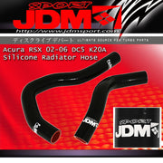 Acura RSX K20A 2002-2006 Silicone Radiator Hoses Black - Parts Agent