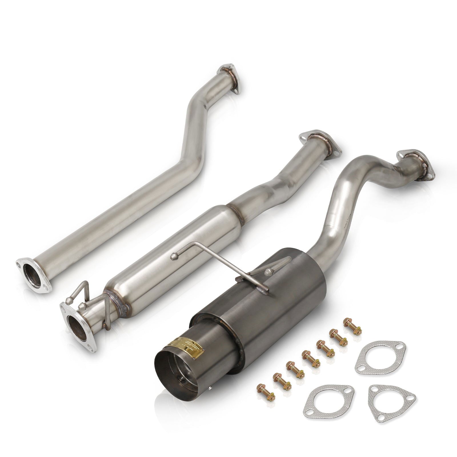 Acura RSX Type-S 2002-2006 N1 Style Stainless Steel Catback Exhaust System Gunmetal (Piping: 2.5" / 65mm | Tip: 4.5") - Parts Agent