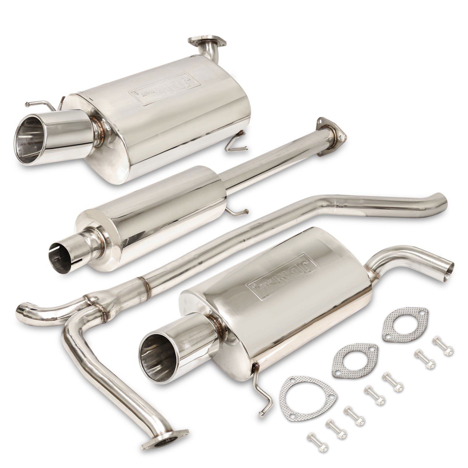 Acura TSX 2.4L I4 2009-2014 Dual Tip Stainless Steel Catback Exhaust System (Piping: 2.5" / 65mm | Tip: 4.0") - Parts Agent