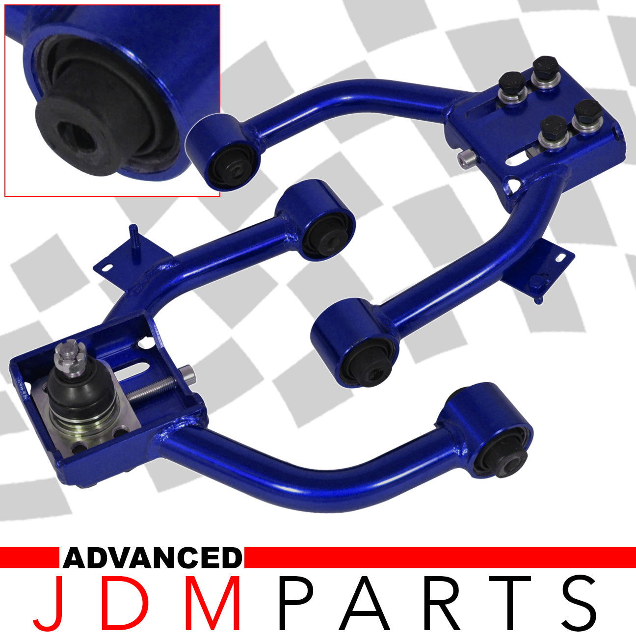 Acura TSX 2004-2008 / Honda Accord 2003-2007 Front Upper Control Arms Camber Kit Blue - Parts Agent