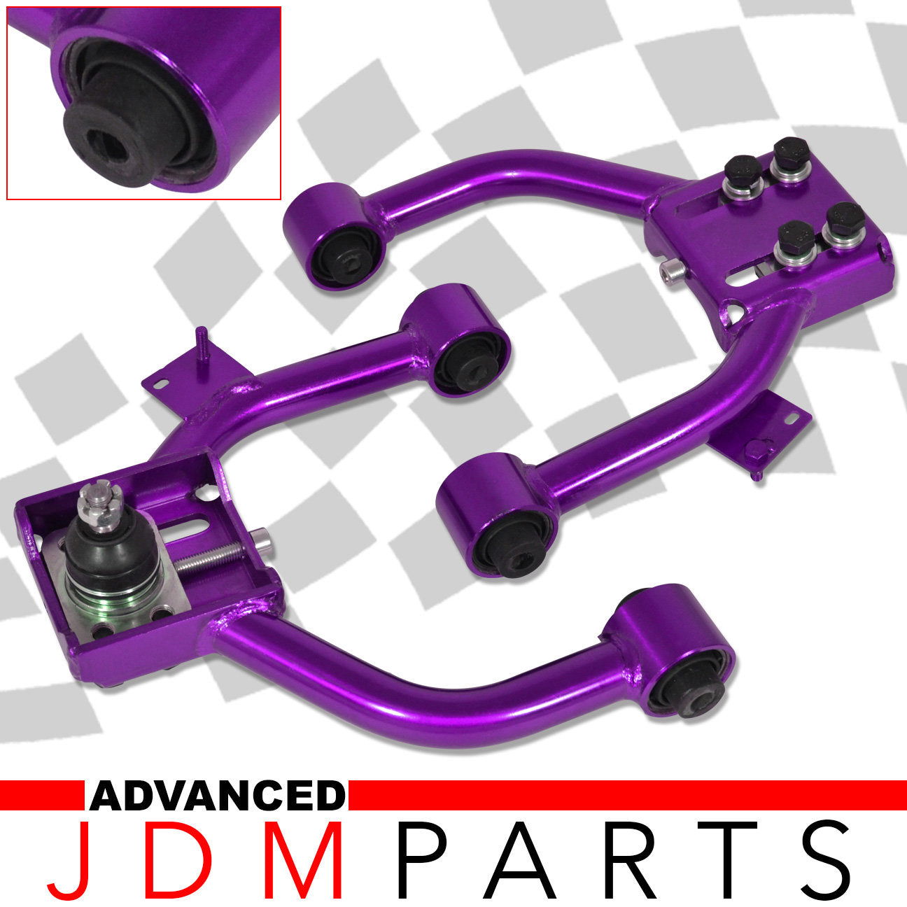 Acura TSX 2004-2008 / Honda Accord 2003-2007 Front Upper Control Arms Camber Kit Purple - Parts Agent