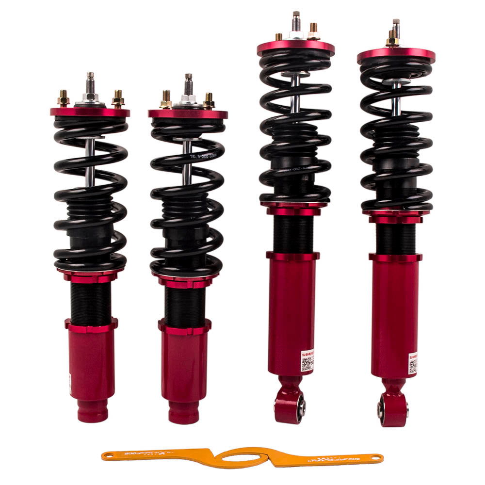 Adj. Damper Full Set HONDA CR-V 1996-2001 Coilover Absorber Kit Red lowering kit - Parts Agent