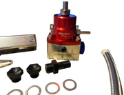 Adjustable Aero EFI Fuel Pressure Regulator Kit 160PSI Fuel Gauge AN6 Hoses 6AN - Parts Agent