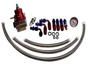 Adjustable Aero EFI Fuel Pressure Regulator Kit 160PSI Fuel Gauge AN6 Hoses 6AN - Parts Agent