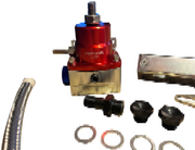 Adjustable Aero EFI Fuel Pressure Regulator Kit 160PSI Fuel Gauge AN6 Hoses 6AN - Parts Agent