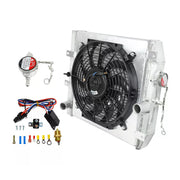 Aluminum Radiator Shroud+Fan Relay Kit For 92-00 Honda Civic Del Sol Integtra MT - Parts Agent