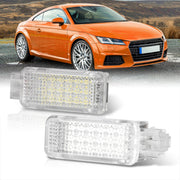 Audi / Lamborghini / Porsche / Seat / Skoda / Volkswagen 2-Piece Left & Right Interior White SMD LED Door Courtesy Lights Clear Len - Parts Agent
