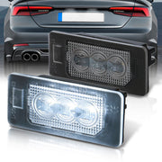 Audi / Porsche Rear White SMD LED License Plate Lights Clear Lens - Parts Agent