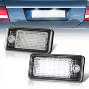 Audi A3 A4 A5 A6 A8 Q7 White SMD LED License Plate Lights Clear Len - Parts Agent