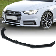 Audi A4 2017-2018 3-Piece Style Front Bumper Lip Gloss Black - Parts Agent