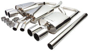 Audi A4 B7 2.0L A/T 2006-2008 Quad Tip Stainless Steel Catback Exhaust System (Piping: 2.5