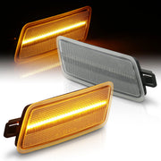Audi A6 2005-2011 Front Amber LED Side Marker Lights Clear Len - Parts Agent