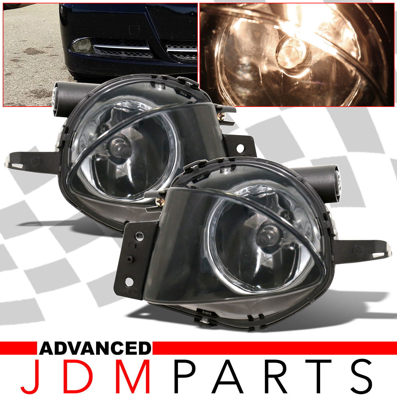 BMW 3 Series 4DR E90 2006-2008 Front Fog Lights Smoked Len (No Switch & Wiring Harness) - Parts Agent