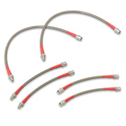 BMW 3 Series E36 1992-1998 / 5 Series E34 1987-1995 / 7 Series 1988-1994 Stainless Steel Braided Oil Brake Lines Silver - Parts Agent