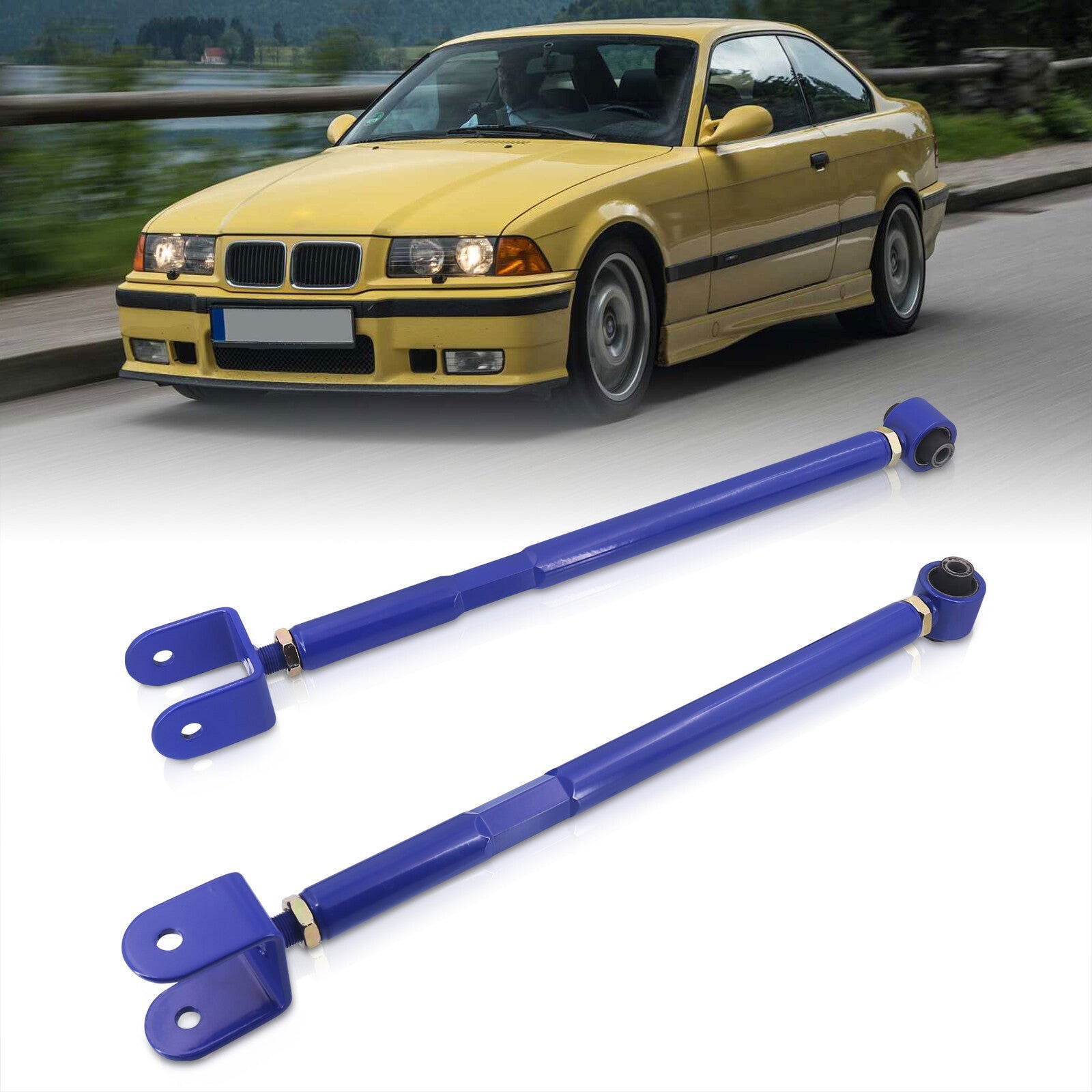 BMW 3 Series E36 E46 1992-2004 / Z4 E85 2003-2008 Rear Control Arms Camber Kit Blue - Parts Agent