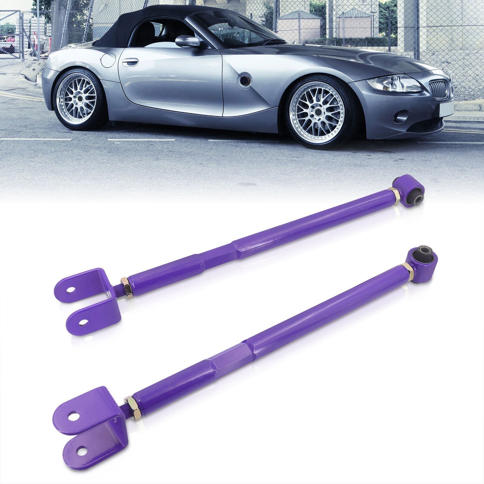 BMW 3 Series E36 E46 1992-2004 / Z4 E85 2003-2008 Rear Control Arms Camber Kit Purple - Parts Agent