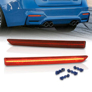 BMW 3 Series F80 M3 Sedan 2015-2018 / F82 F83 M4 Coupe 2014-2020 Rear Red LED Reflector Lights Red Len - Parts Agent