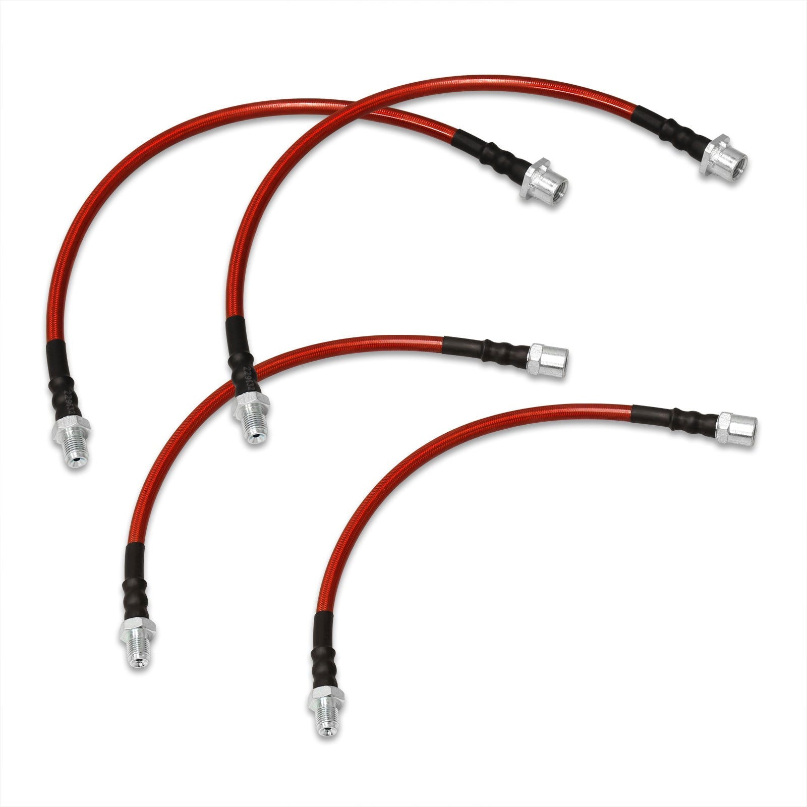 BMW 7-Series E38 1995-2001 Stainless Steel Braided Oil Brake Lines Red - Parts Agent