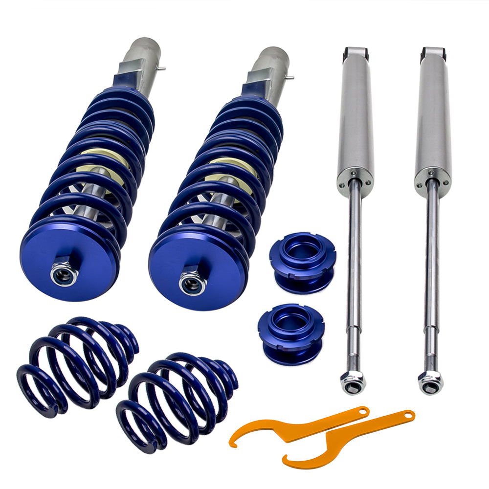 BMW E46 320 323 325 328 330 335 Cabrio Shock Absorbers Blue Coilover Kit lowering kit - Parts Agent