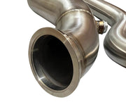 B Series Tear Drop Hood Exit Up Pipe Dump Tube for Top Mount Turbo Manifold USA - Parts Agent