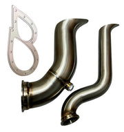 B Series Tear Drop Hood Exit Up Pipe Dump Tube for Top Mount Turbo Manifold USA - Parts Agent