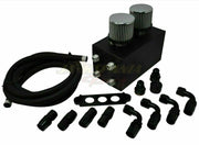 Battery Relocation Oil Catch Can For EK EG CRX DC2 Si Type R 4 Port 10AN Hoses - Parts Agent