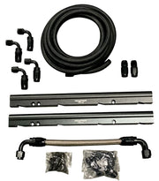 Billet LS Feed Return Fuel Rail Kit GM LS3 V8 OE Intake Manifold Direct Fit AN6 - Parts Agent