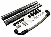 Billet LS Feed Return Fuel Rail Kit GM LS3 V8 OE Intake Manifold Direct Fit AN8 - Parts Agent