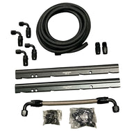 Billet LS Feed Return Fuel Rail Kit GM LS3 V8 OE Intake Manifold Direct Fit AN8 - Parts Agent