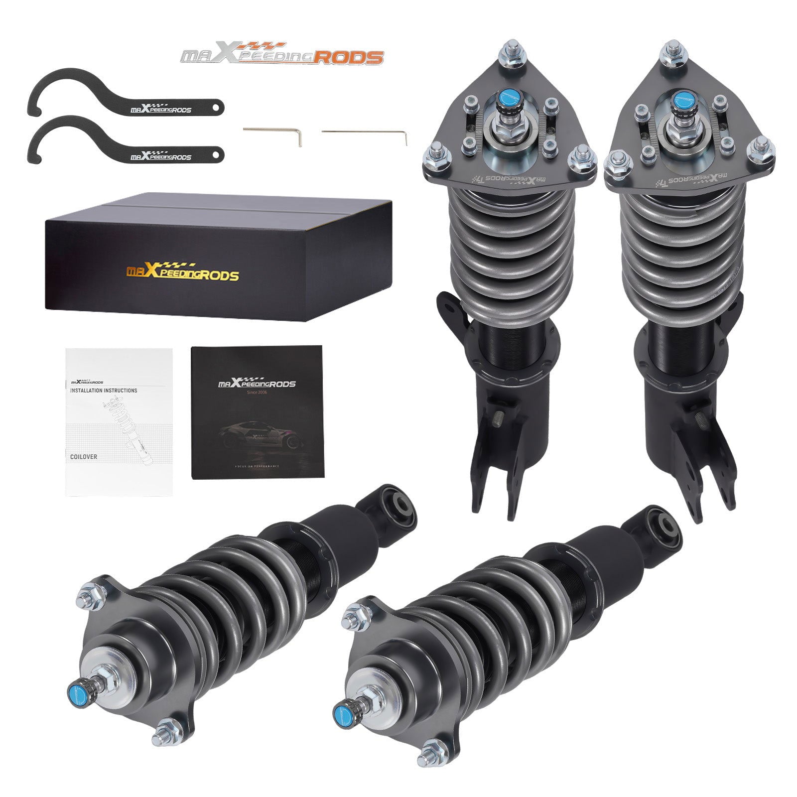 COT7 Coilovers Shock Strut Suspension Mitsubishi Lancer 08-16 lowering kit - Parts Agent