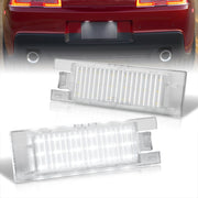 Cadillac XTS 2018-2019 / Chevrolet Camaro 2014-2023 / Malibu 2013-2016 / Volt 2011-2019 White SMD LED License Plate Lights Clear Len - Parts Agent