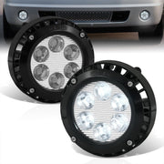 Chevrolet Avalanche Camaro Colorado Silverado Suburban Tahoe / GMC Acadia Canyon Sierra Yukon / Pontiac G6 G8 Replacement LED Fog Lights Clear Lens (Compatible with Round Fog Light Models Only & Requires Reuse of OEM Brackets) - Parts Agent