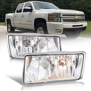 Chevrolet Avalanche Silverado Suburban Tahoe 2007-2013 Front Fog Lights Clear Len (No Switch & Wiring Harness) - Parts Agent
