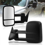 Chevrolet C/K 1500 2500 3500 1988-1998 / Tahoe 1995-1999 / GMC Yukon 1992-1999 / Suburban 1992-1999 Telescopic Extendable Manual Towing Mirrors Black - Parts Agent