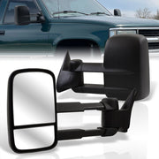 Chevrolet C/K 1500 2500 3500 1988-1998 / Tahoe 1995-1999 / GMC Yukon 1992-1999 / Suburban 1992-1999 Telescopic Extendable Power Towing Mirrors Black - Parts Agent