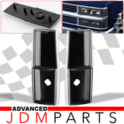 Chevrolet C10 C/K 1500 88-93 4 Piece Corner Lights Black Housing Full Clear Strip - Parts Agent
