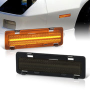Chevrolet Camaro 1982-1992 / Pontiac Firebird 1982-1992 Front Amber LED Side Marker Lights Smoke Len - Parts Agent