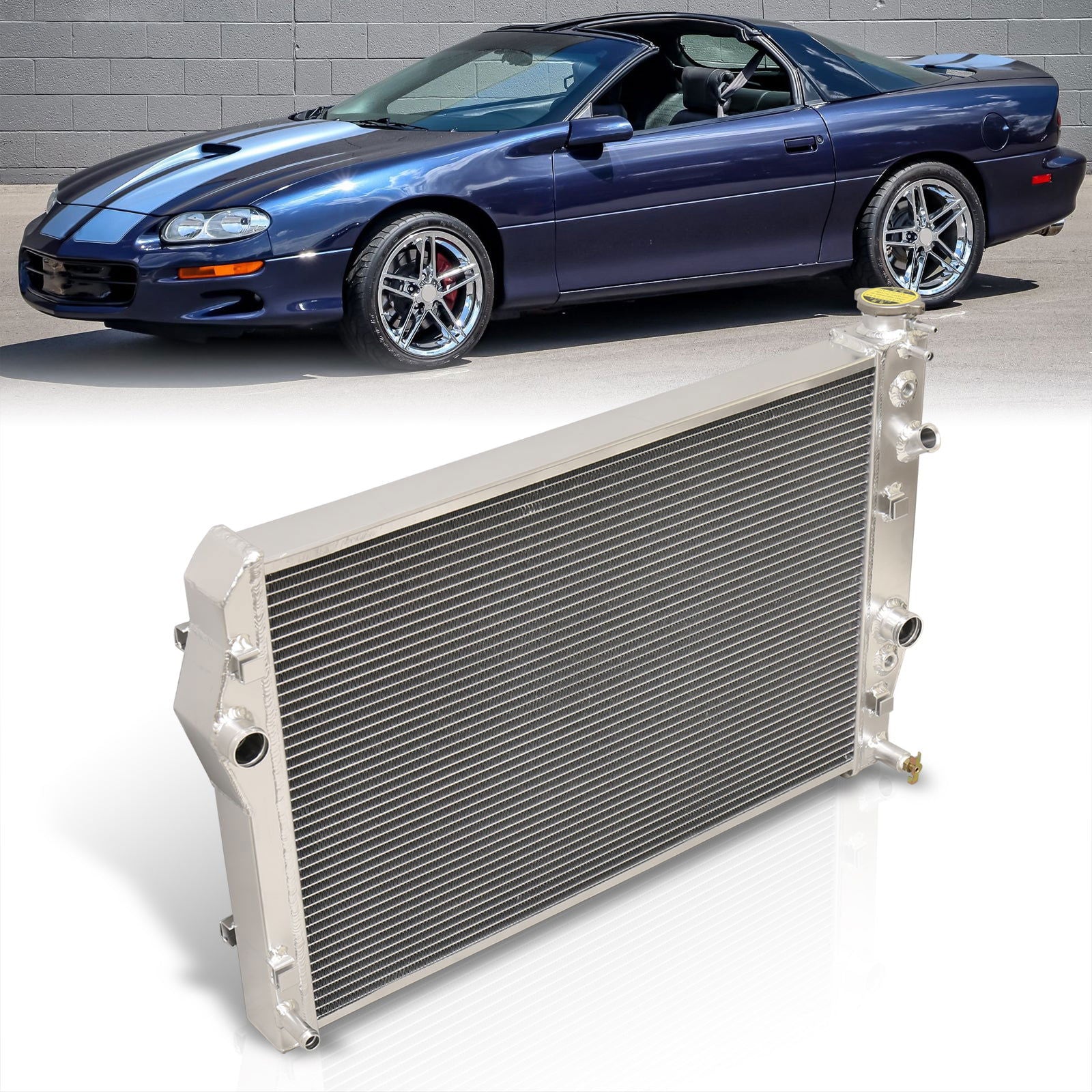 Chevrolet Camaro 1993-2002 / Pontiac Firebird 1993-2002 5.7L V8 Manual Transmission Aluminum Radiator - Parts Agent