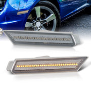 Chevrolet Camaro 2010-2015 Amber LED Front Side Marker Lights Clear Len - Parts Agent