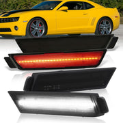 Chevrolet Camaro 2010-2015 Front White + Rear Red LED Side Marker Lights Smoke Lens - Parts Agent