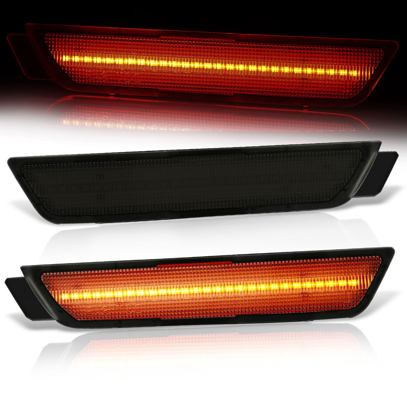 Chevrolet Camaro 2010-2015 Rear Red LED Side Marker Smoke Len - Parts Agent