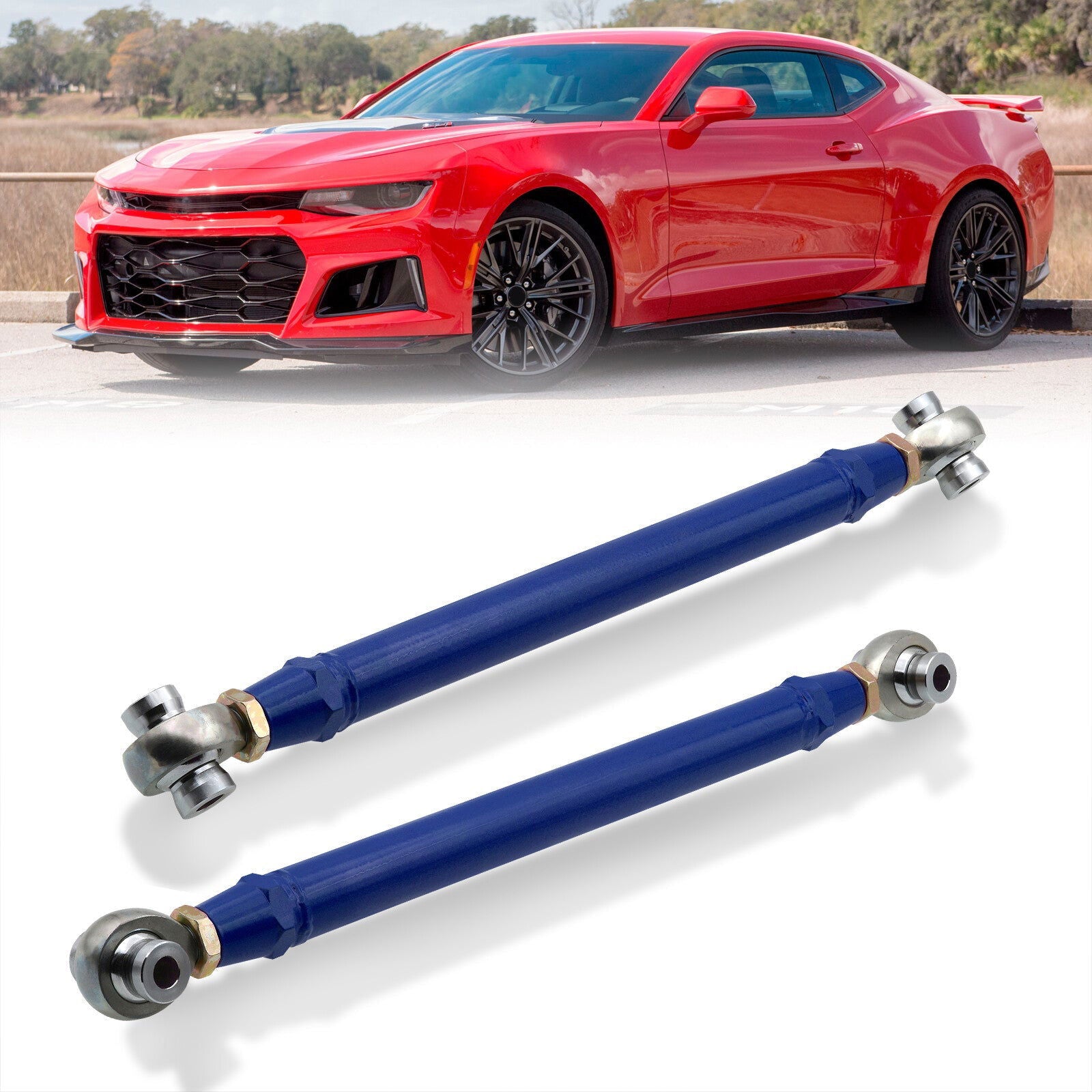 Chevrolet Camaro 2016-2021 Rear Lower Adjustable Toe Control Arms Blue - Parts Agent