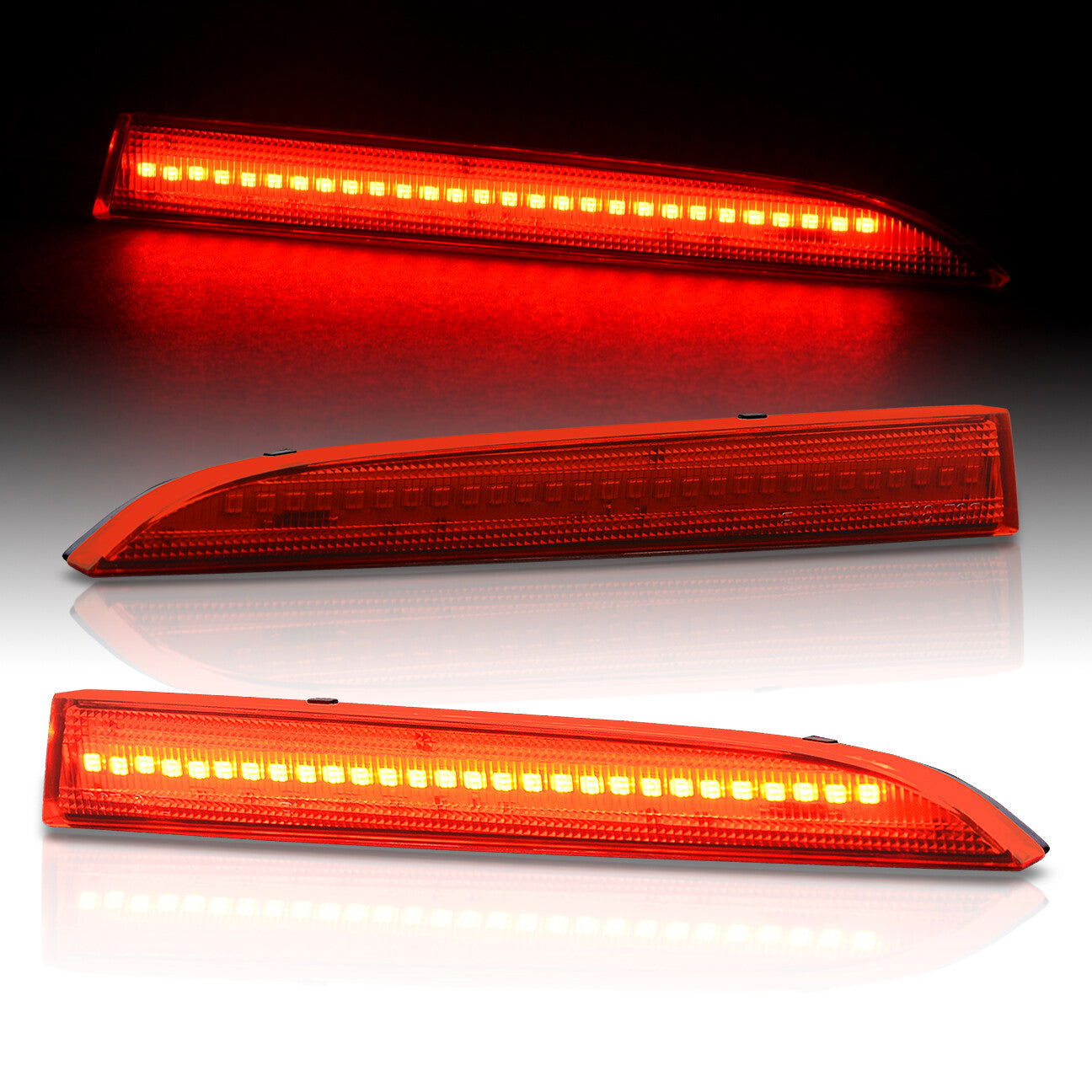 Chevrolet Camaro 2016-2022 / Traverse 2013-2017 / Cadillac ATS Sedan 2013-2017 / ATS Coupe 2015-2017 / XT5 2017 Rear Red LED Reflector Lights Red Len - Parts Agent