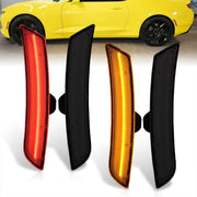 Chevrolet Camaro 2016-2022 LED Smoke Lens Front Amber + Red Rear Side Markers Lights - Parts Agent