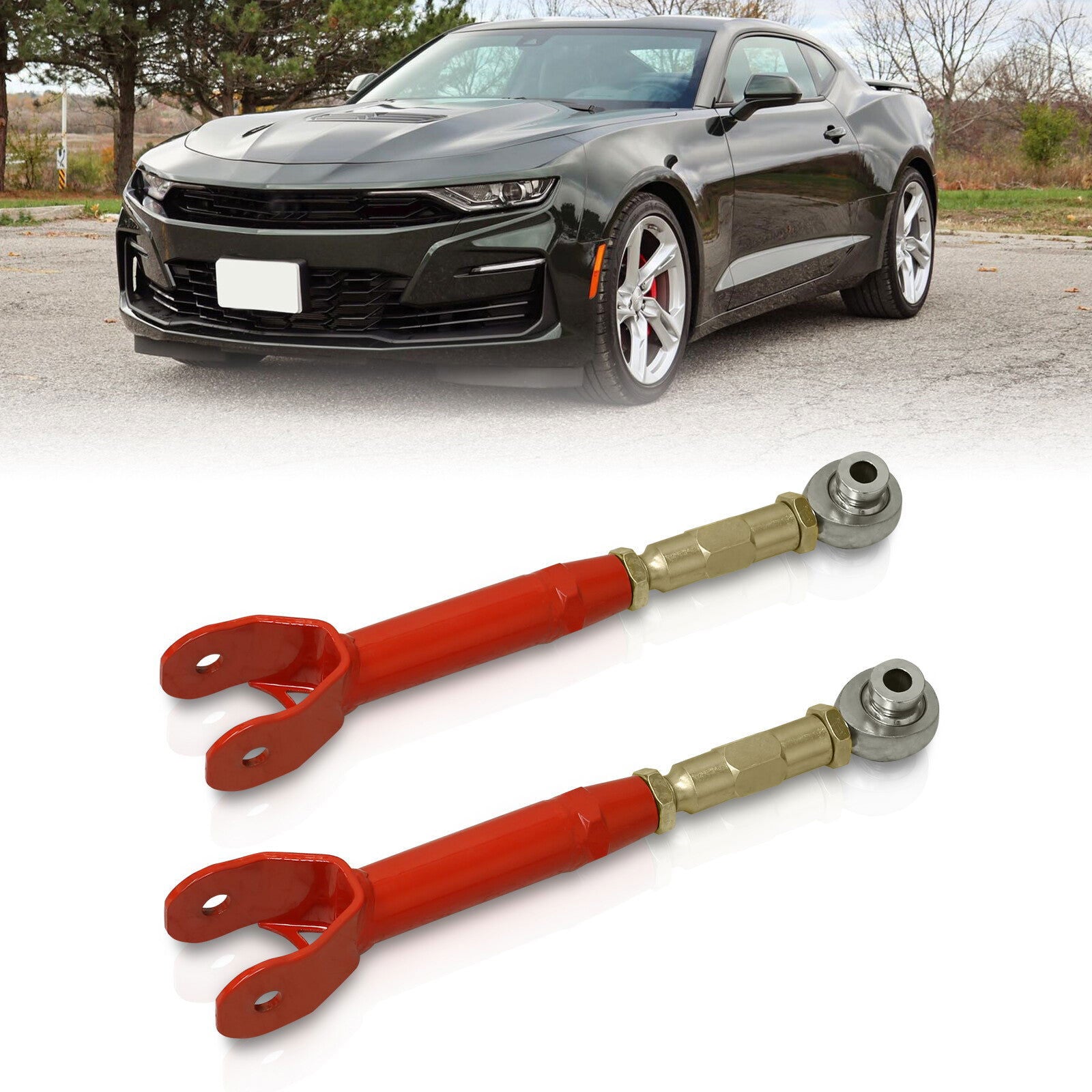 Chevrolet Camaro 2016-2022 Rear Upper Adjustable Control Arms Red - Parts Agent